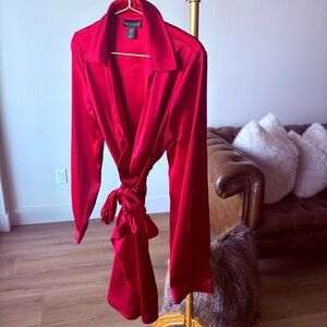 House of Harlow 1960 Red Satin Dress